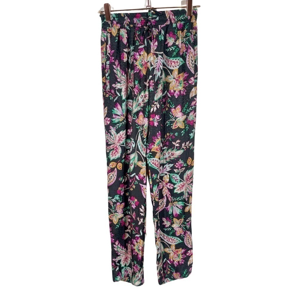 Isabel Marant Floral Print Trousers - Black and Pink - Picture 4 of 14